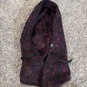 The North Face Purple Tie-Dye Fleece Hoodie with Pink Accents